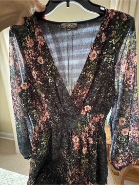 GeeGee Floral Dress with Pink and Black Accents, PXL🦋